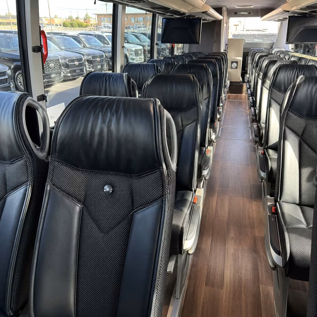 56 passenger charter bus interior